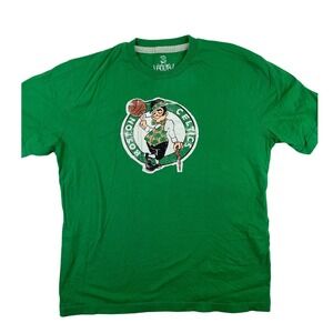 3 Four Men's Large Boston Celtics Graphic T-Shirt Green NBA Basketball Cotton